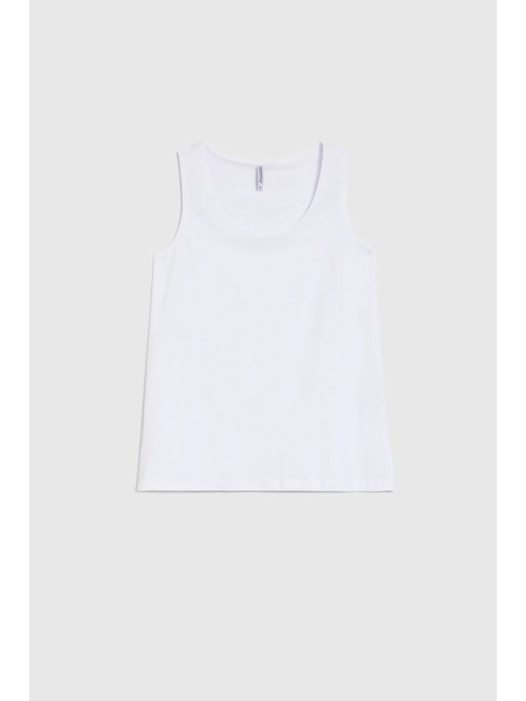 Moodo Bijeli pamučni top Moodo