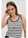 Moodo Top u prugama crno-bijeli Moodo