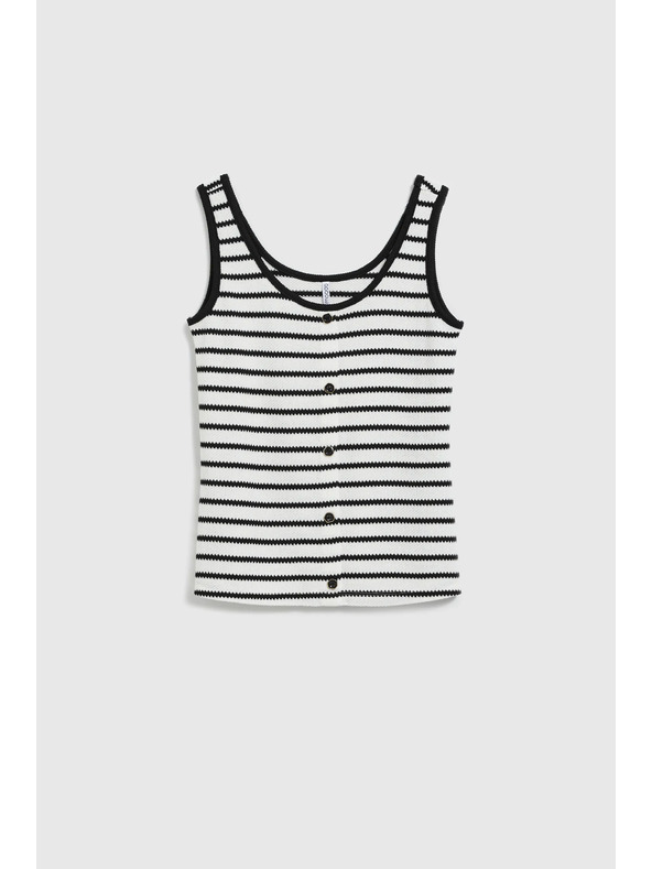 Moodo Top u prugama crno-bijeli Moodo