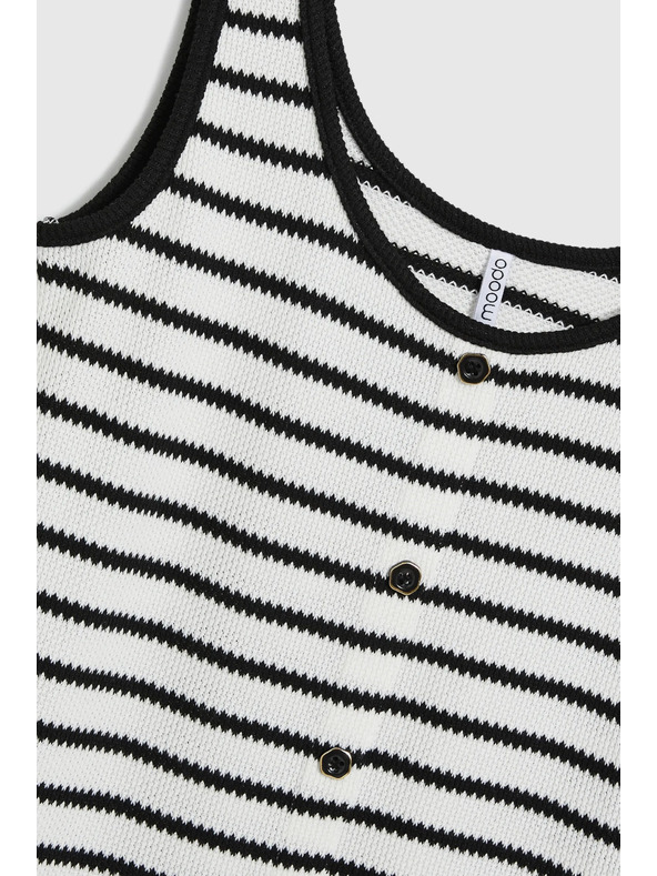 Moodo Top u prugama crno-bijeli Moodo