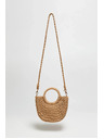 Moodo Pletena bež torba s okruglom ručkom Moodo