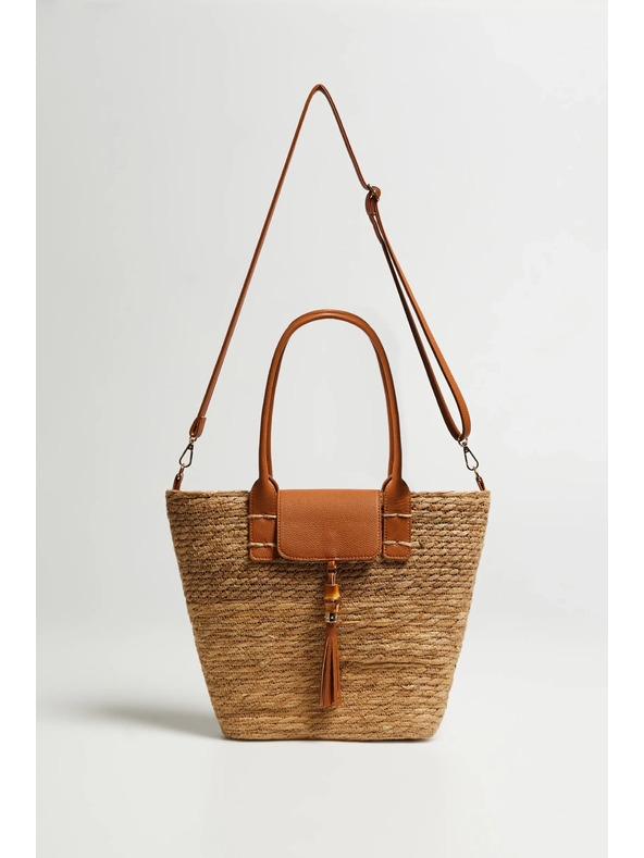 Moodo Bež pletena torba Moodo