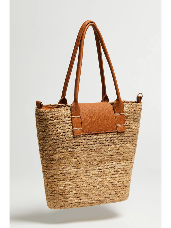 Moodo Bež pletena torba Moodo