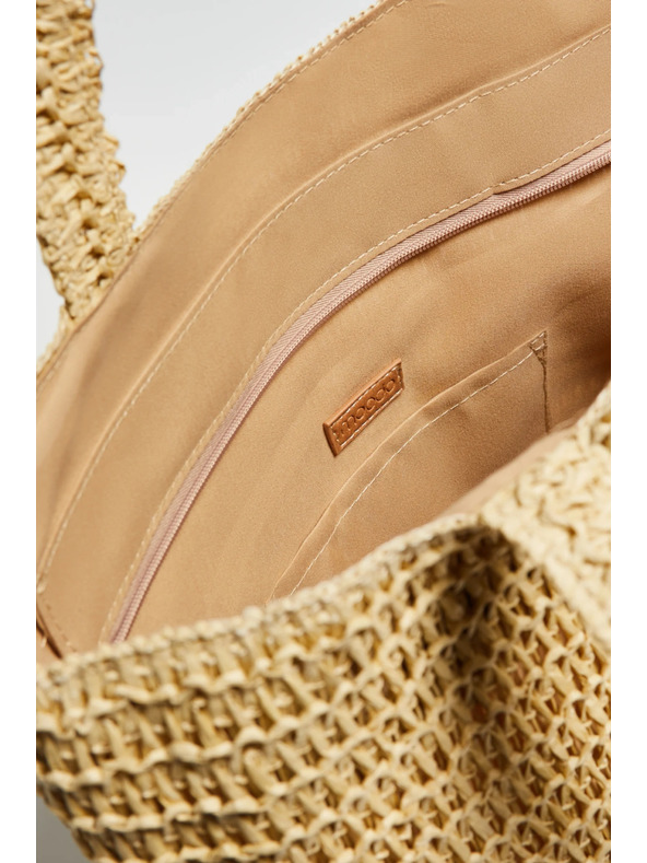 Moodo Pletena bež torba Moodo