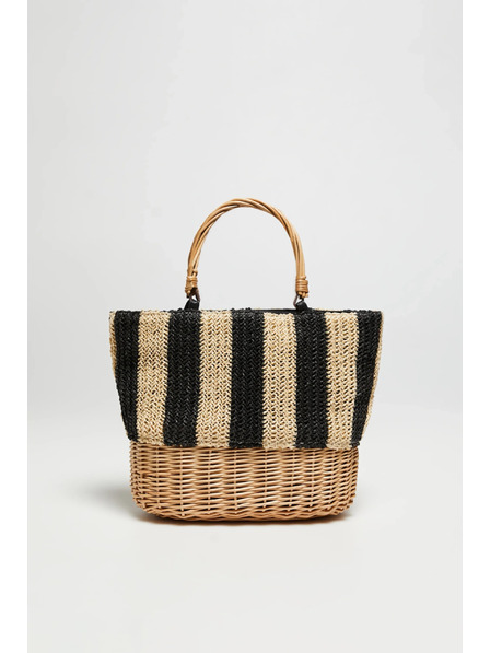 Moodo Bež pletena torba Moodo