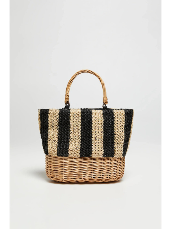 Moodo Bež pletena torba Moodo