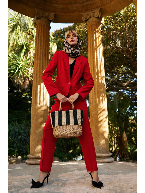 Moodo Bež pletena torba Moodo