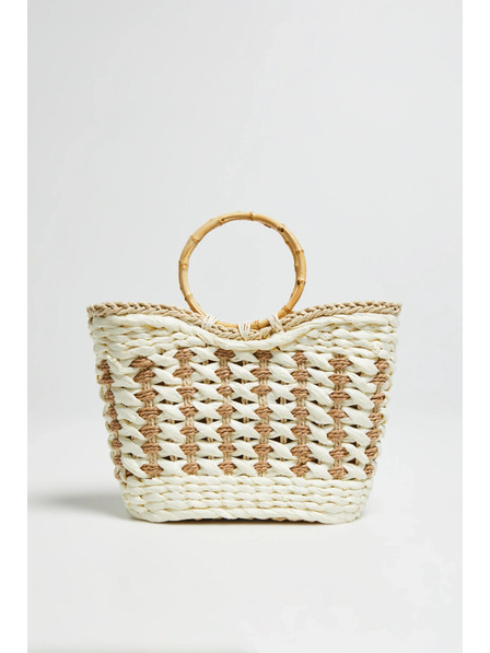 Moodo Bijela pletena torba Moodo