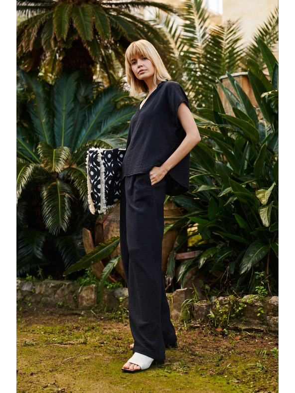 Moodo Velika crna torba s resama Moodo