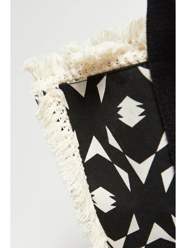 Moodo Velika crna torba s resama Moodo