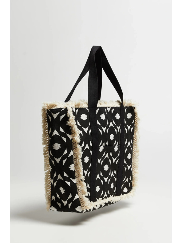 Moodo Velika crna torba s resama Moodo