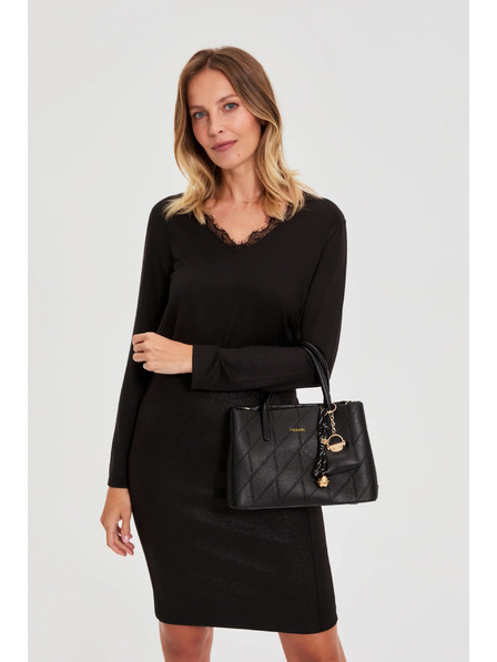 Moodo Crna torba s privjeskom Moodo