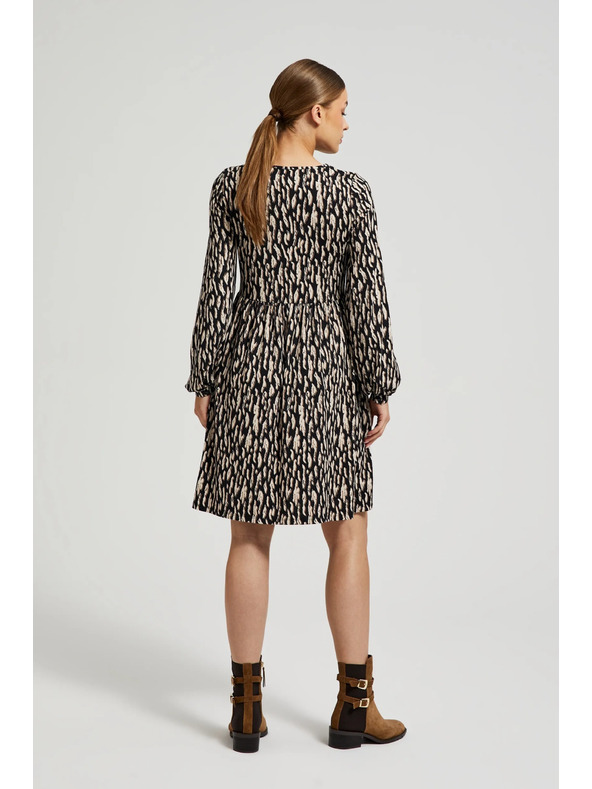 Moodo Smeđe haljine s napuhnutim rukavima Moodo