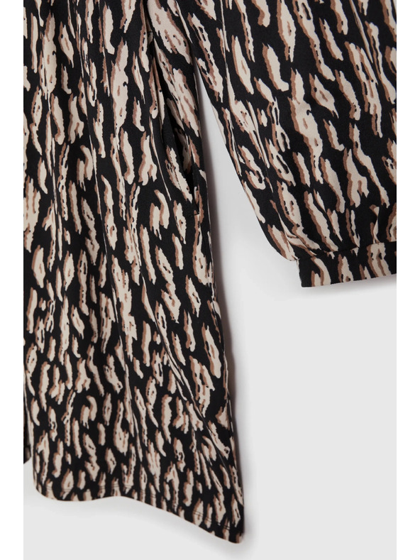 Moodo Smeđe haljine s napuhnutim rukavima Moodo