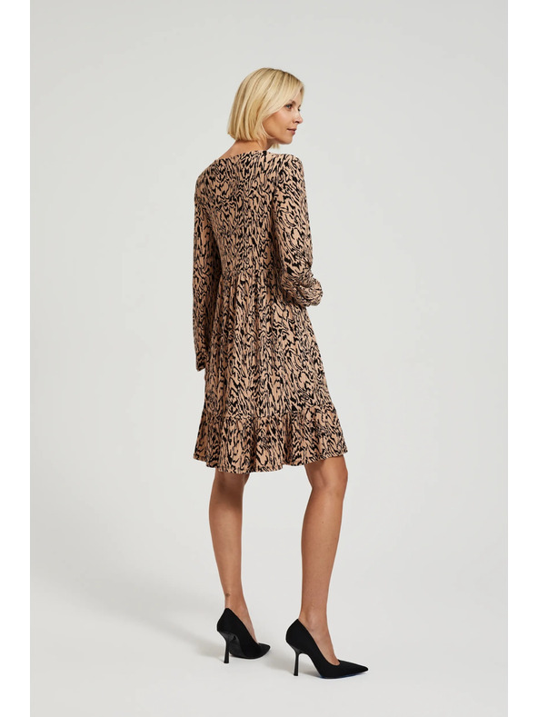 Moodo Smeđe haljine s životinjskim uzorkom Moodo