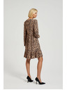Moodo Smeđe haljine s životinjskim uzorkom Moodo