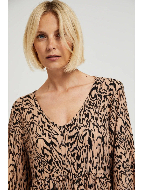 Moodo Smeđe haljine s životinjskim uzorkom Moodo