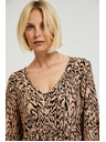 Moodo Smeđe haljine s životinjskim uzorkom Moodo