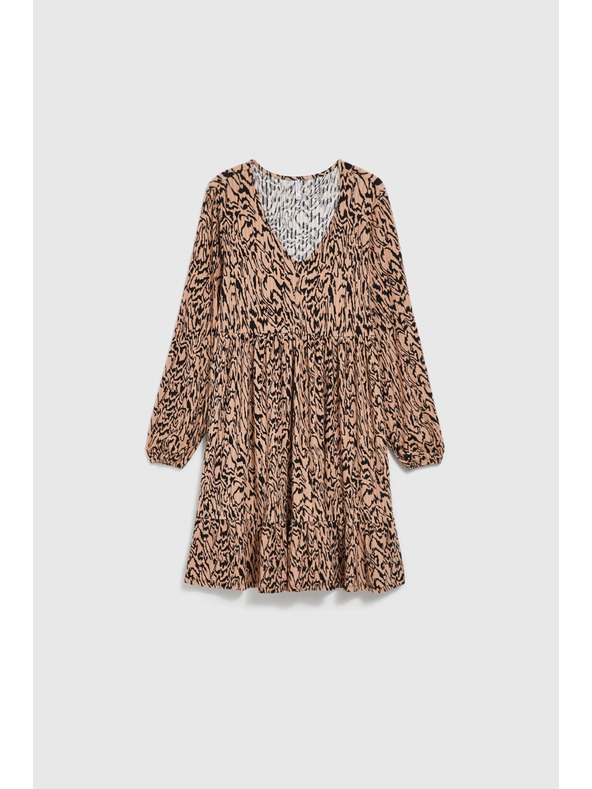 Moodo Smeđe haljine s životinjskim uzorkom Moodo