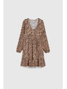 Moodo Smeđe haljine s životinjskim uzorkom Moodo