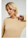 Moodo Bež midi haljine s dugim rukavima Moodo
