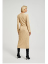 Moodo Bež midi haljine s dugim rukavima Moodo