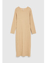Moodo Bež midi haljine s dugim rukavima Moodo