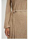 Moodo Rebraste midi haljine bež Moodo