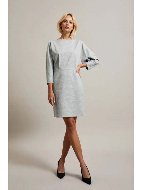 Moodo Glatke sive haljine do koljena Moodo