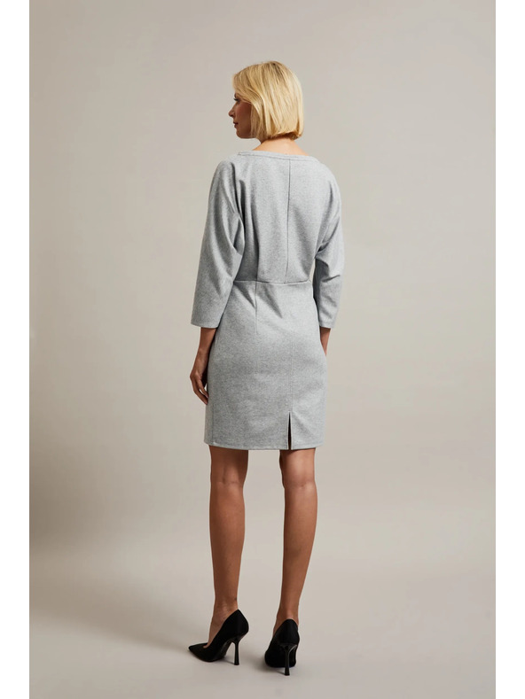 Moodo Glatke sive haljine do koljena Moodo