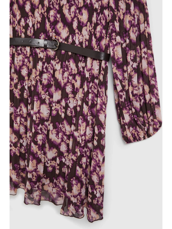 Moodo Plisirane haljine s pojasom smeđe Moodo