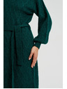 Moodo Zelene pletene haljine s rolkom i napuhnutim rukavima Moodo