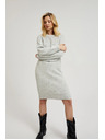 Moodo Jednostavne sive pletene haljine Moodo