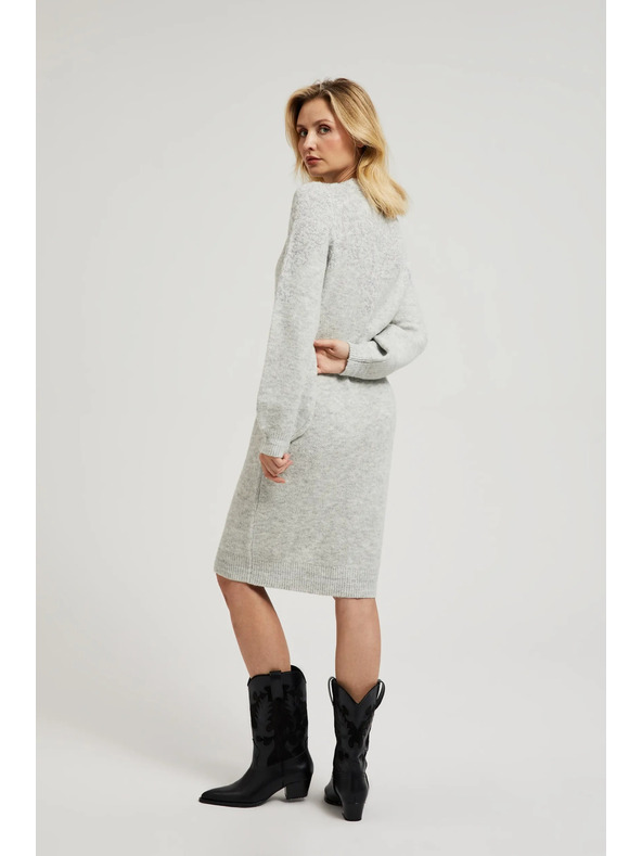 Moodo Jednostavne sive pletene haljine Moodo