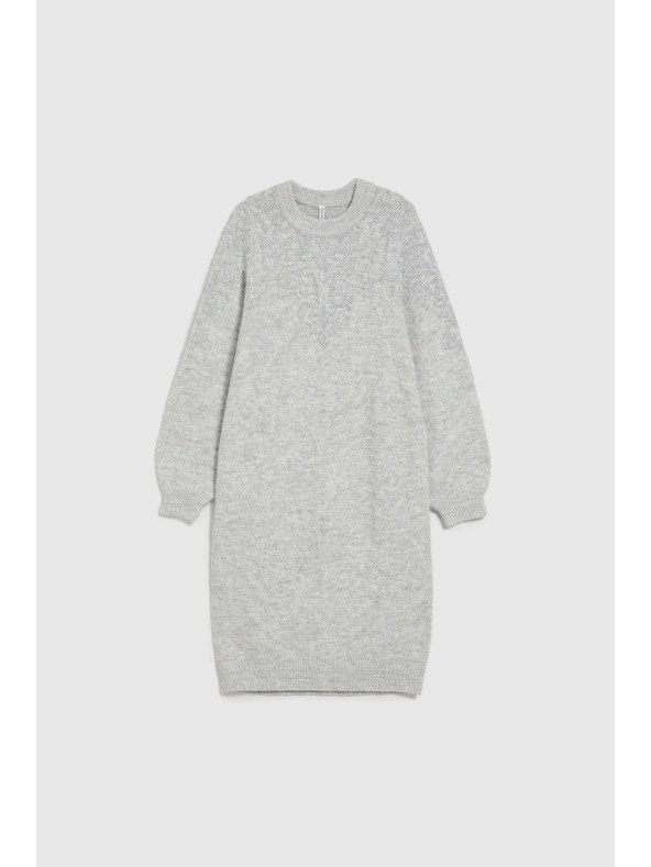 Moodo Jednostavne sive pletene haljine Moodo