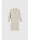 Moodo Pletene bež haljine ukrašene gumbima Moodo