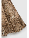 Moodo Bež haljina s napuhnutim rukavima i životinjskim uzorkom Moodo
