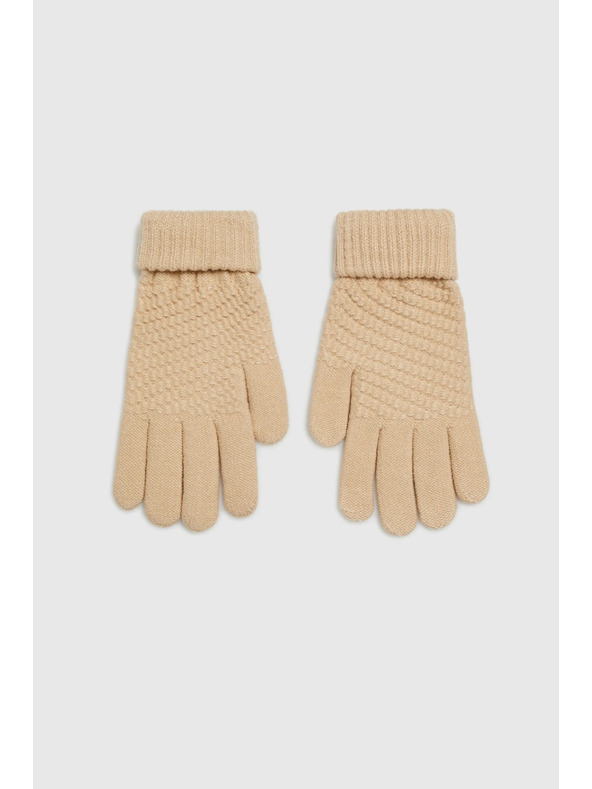 Moodo Pletene bež rukavice Moodo