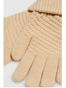 Moodo Pletene bež rukavice Moodo