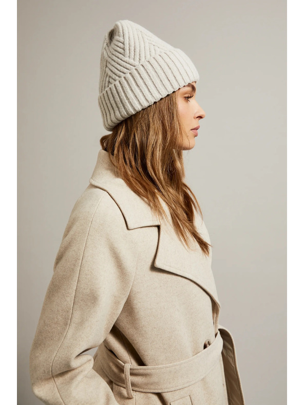 Moodo Topla kapa s primjesom vune bež Moodo