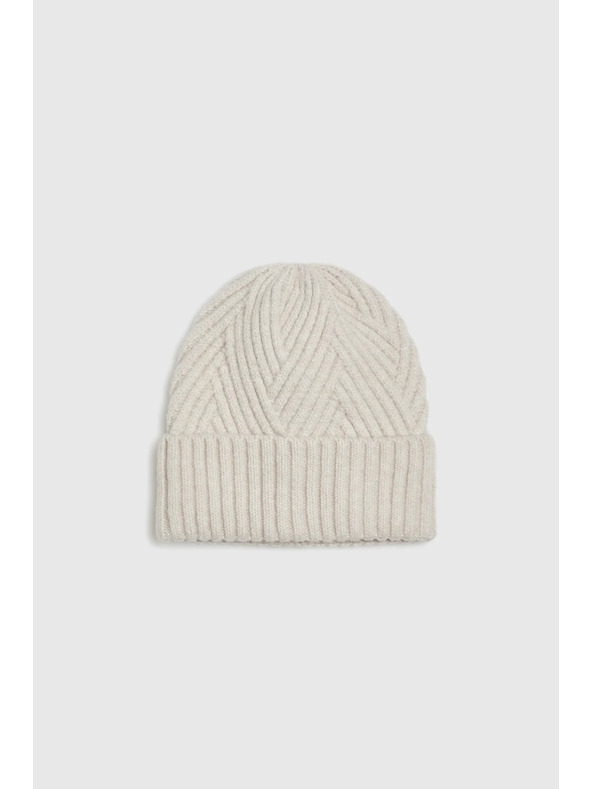 Moodo Topla kapa s primjesom vune bež Moodo