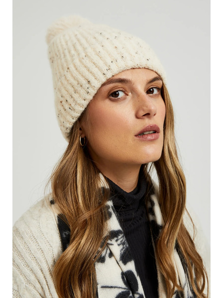 Moodo Topla kapa s pomponom bež Moodo