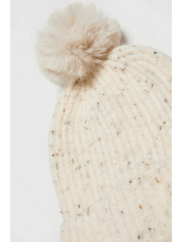 Moodo Topla kapa s pomponom bež Moodo