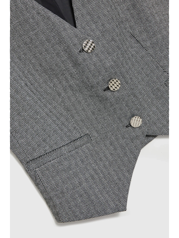 Moodo Elegantni prsluk sivi sa srebrnim gumbima Moodo