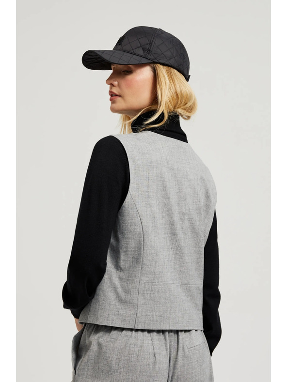 Moodo Elegantni prsluk sivi Moodo