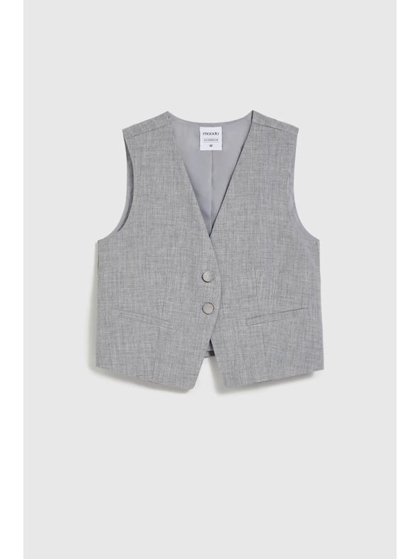 Moodo Elegantni prsluk sivi Moodo