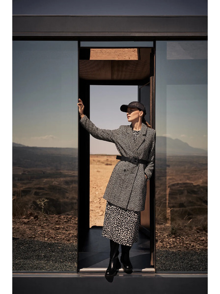 Moodo Kaput u finoj ribljoj kosti crni Moodo