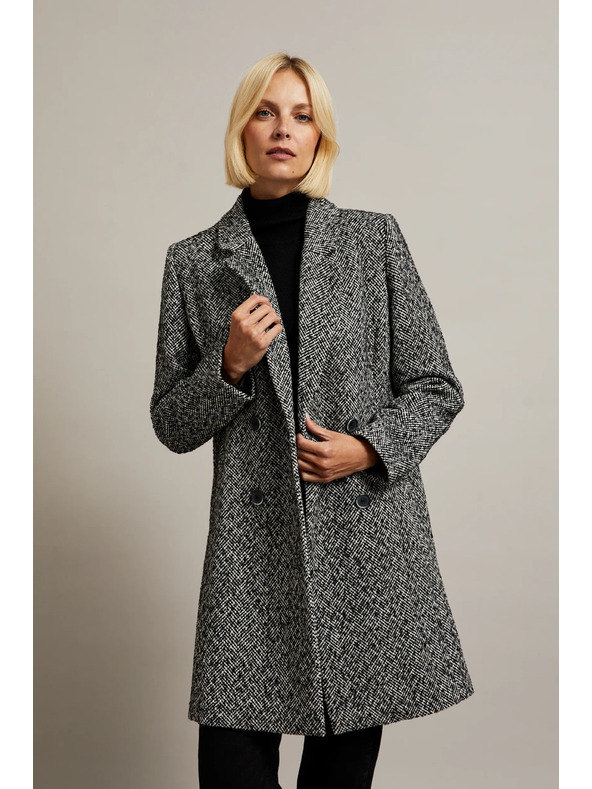 Moodo Kaput u finoj ribljoj kosti crni Moodo