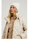 Moodo Kratka prošivena jakna s kapuljačom bež Moodo