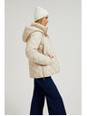 Moodo Kratka prošivena jakna s kapuljačom bež Moodo